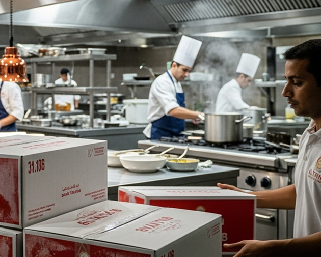 Professional kitchen team